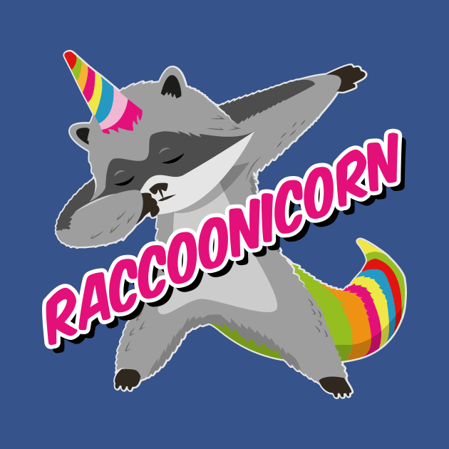 Raccoonicorn Unicorn Raccoon Dabbing by propellerhead