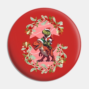 Dinosaurs Santa Pin