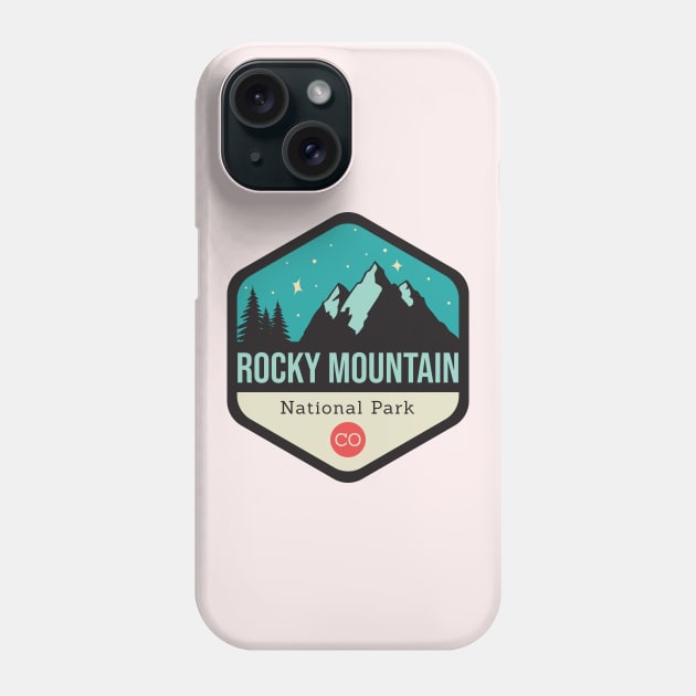 Rocky Mountains Park Badge Phone Case by CloudWalkerDesigns