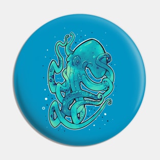 blue green octopus Pin