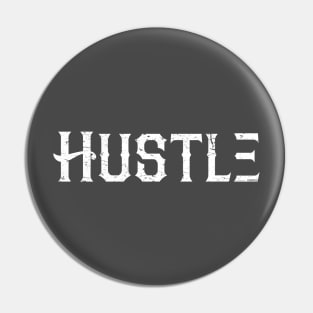 Hustle White Pin