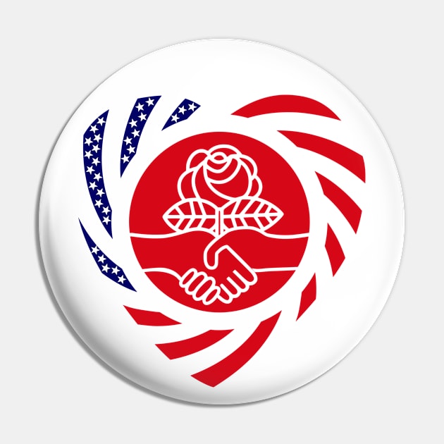 Democratic Socialist Murican Patriot Flag Series (Heart) Pin by Village Values