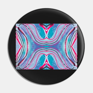 Fluid painting "neutralize your brain" kaleidoscope Pin