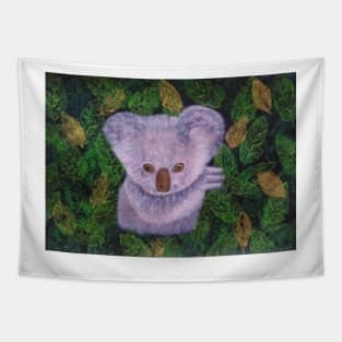 Baby Koala and Leaves Tapestry