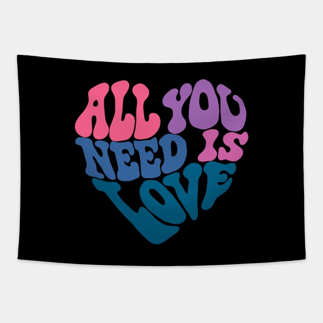 All You Need Is Love Tapestry by Slightly Unhinged