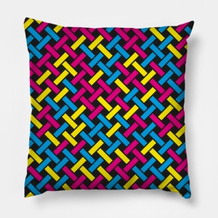 Weave Pattern (CMYK) Pillow