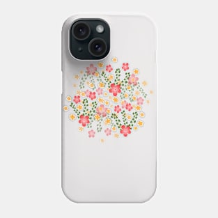 Pretty autumn house flowers Phone Case