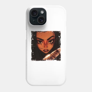 Baddie Revenge Diva Latina Badass with Knife Phone Case