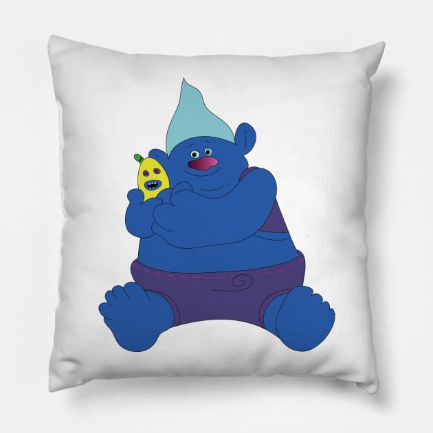 Biggie from Trolls and Dreamworks Pillow by GerganaR