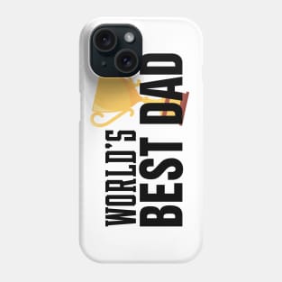 Simple World's Best Dad Typography with Trophy Phone Case