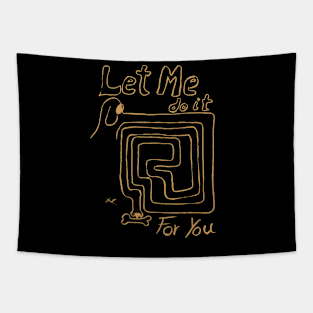 Letmedoitforyou retro caroonish design Tapestry