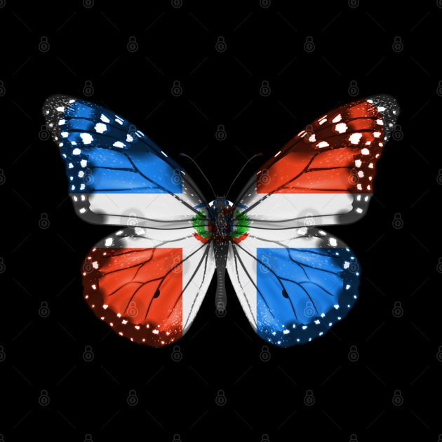 Dominican Flag  Butterfly - Gift for Dominican From Dominican Republic by Country Flags