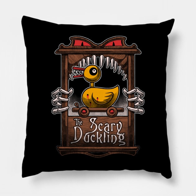 Halloween Scary Duckling - Movie Animation Parody Pillow by Studio Mootant