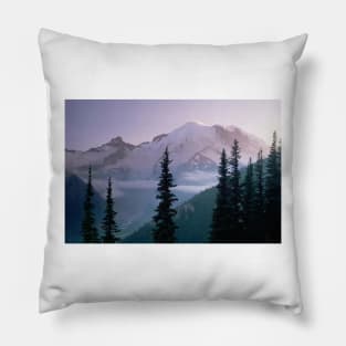 Mt Rainier As Seen At Sunrise Mt Rainier National Park Pillow