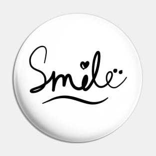 Smile Line Art Pin