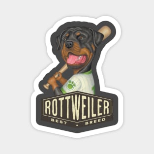 Rottweiler Baseball Best Dog Magnet