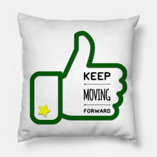 Keep Moving Forward in BRIGHT RED Pillow