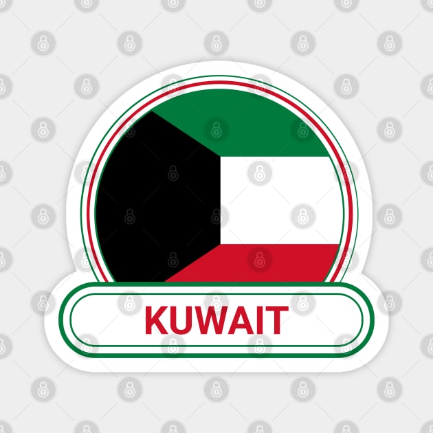 Kuwait Country Badge - Kuwait Flag Magnet by Yesteeyear
