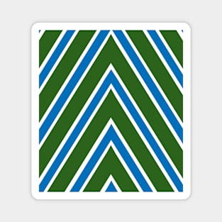 Green & Blue Chevrons Magnet