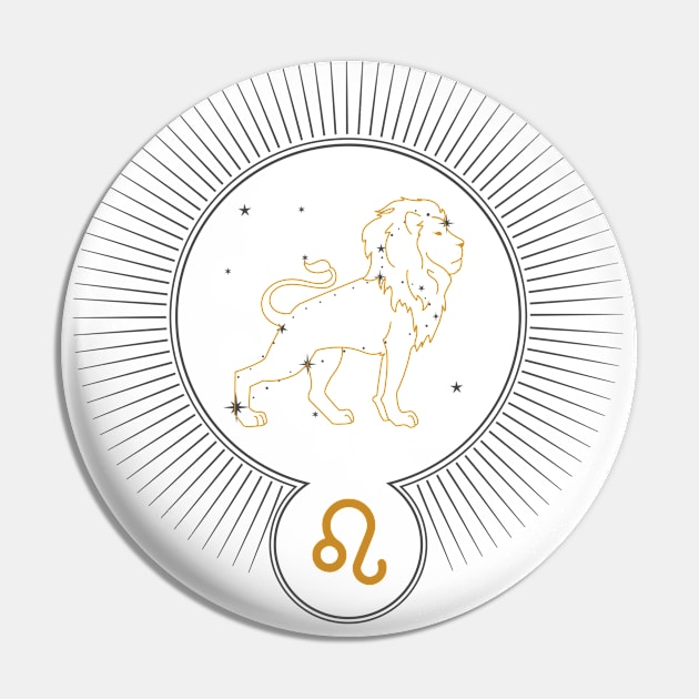 Leo | Astrology Zodiac Sign Design Pin by The Witch's Life