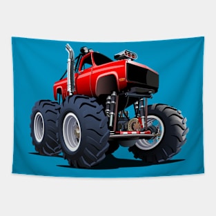 Cartoon monster truck Tapestry