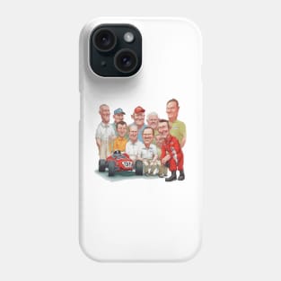 Cartoon race car team Phone Case