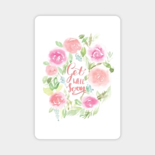 Get Well Soon Watercolor Card | Greeting Card Magnet