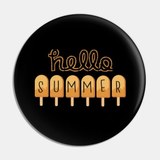 Hello Summer Retro Vintage Holiday Art Pin