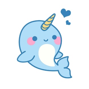 kawaii cute narwhal T-Shirt