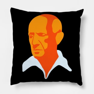 Cool Artist Portrait In Orange Pillow