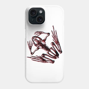 3D Frog Skeleton Phone Case