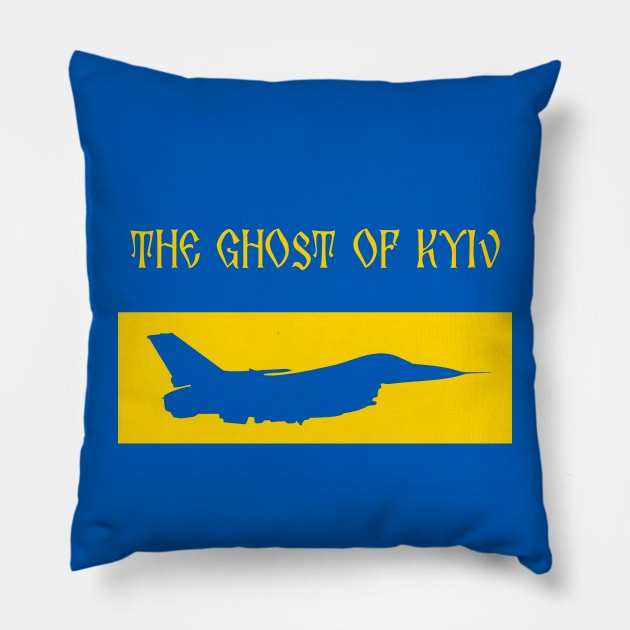 The Ghost of Kyiv Pillow by Scar