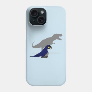 Indigo macaw t-rex shadow Phone Case