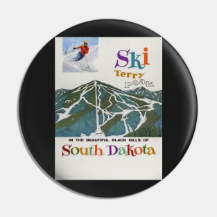 Terry Peak,USA,Ski Travel Poster Pin