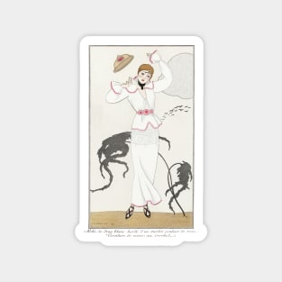 Robe de Drap Blanc Fashion Illustration by George Barbier Magnet