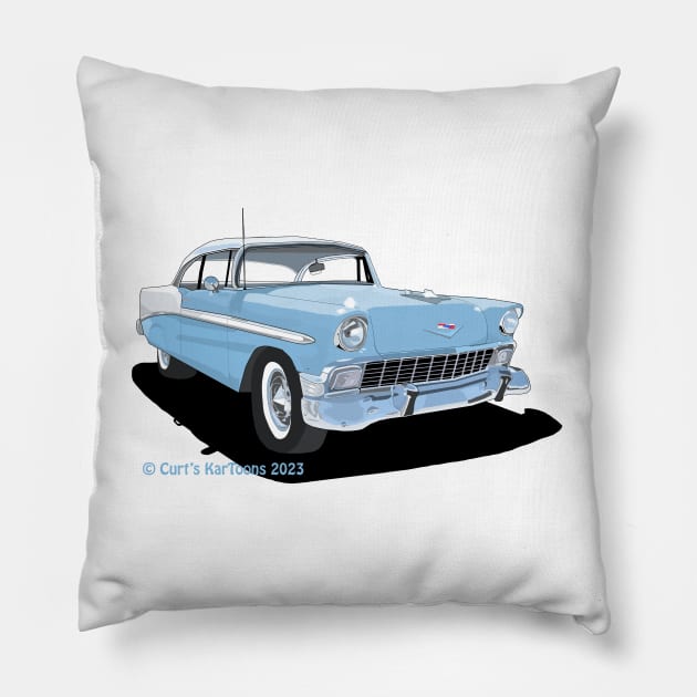 1956 Chevy Pillow by curtskartoons