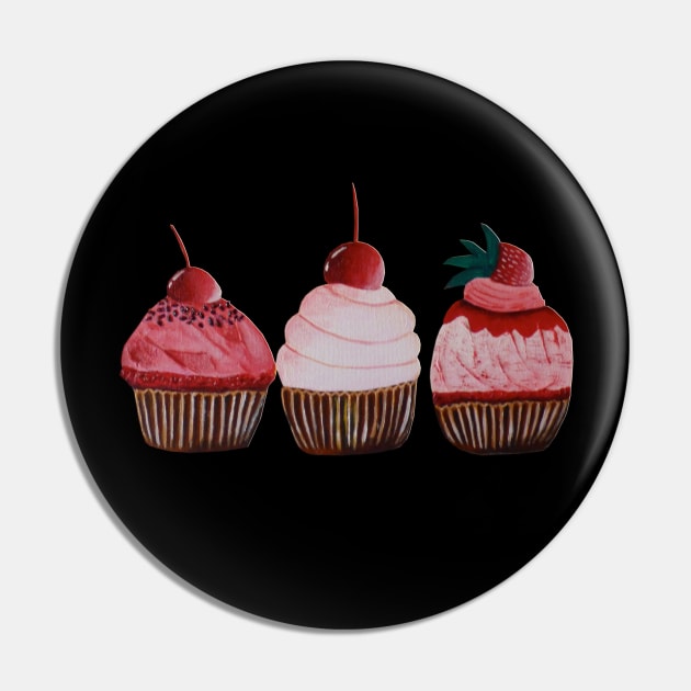 Cupcakes Pin by PaintingsbyArlette