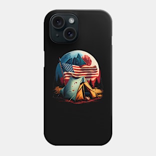 Adventure Awaits: Explore the Great Outdoors with Cool Hiking and Camping Motifs in the USA Phone Case