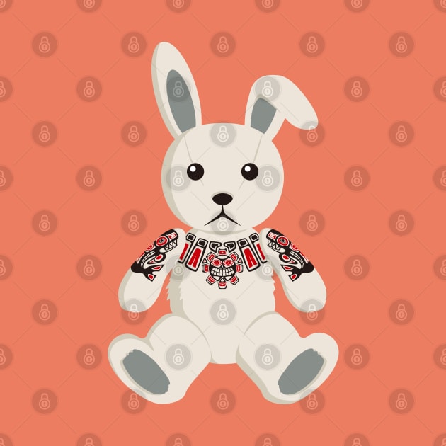 Haida tattooed bunny rabbit by TurkeysDesign