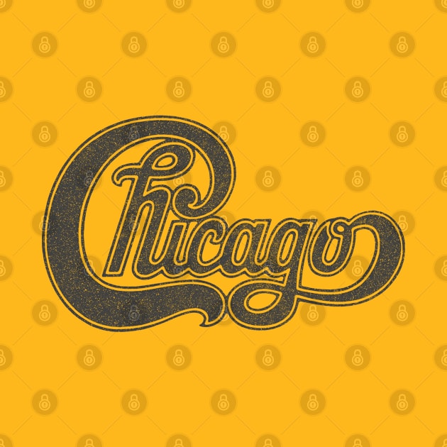 Chicago / Retro Styled Faded Design (Black) by CultOfRomance