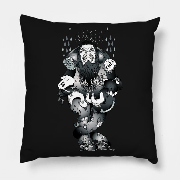 Skate Chaos King Pillow by BeeryMethod