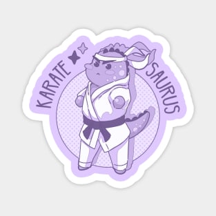 The pastel purple karatesaurus (dinosaur and karate) Magnet