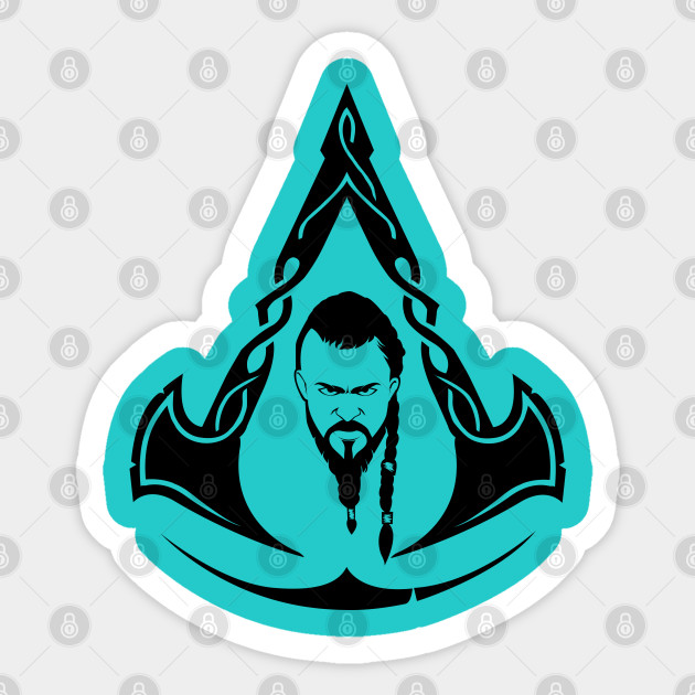 Assassin S Creed Valhalla Logo Viking Assassins Creed Sticker Teepublic