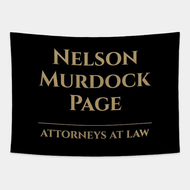 Nelson, Murdock, and Page: Attorneys at Law Tapestry by Sara's Swag