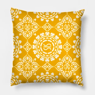 Flo Pattern Pillow Yellow Pillow