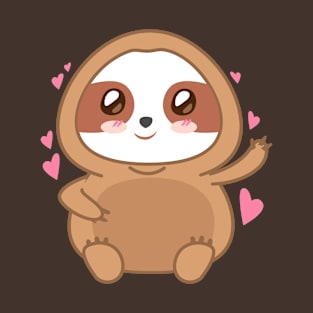 Cute Sloth Animal Drawing T-Shirt