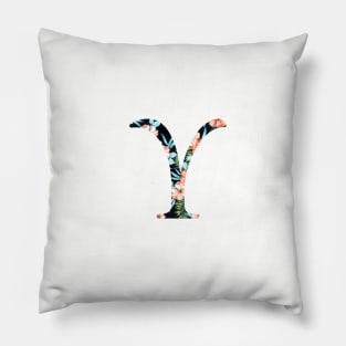 Upsilon Floral Greek Letter Pillow