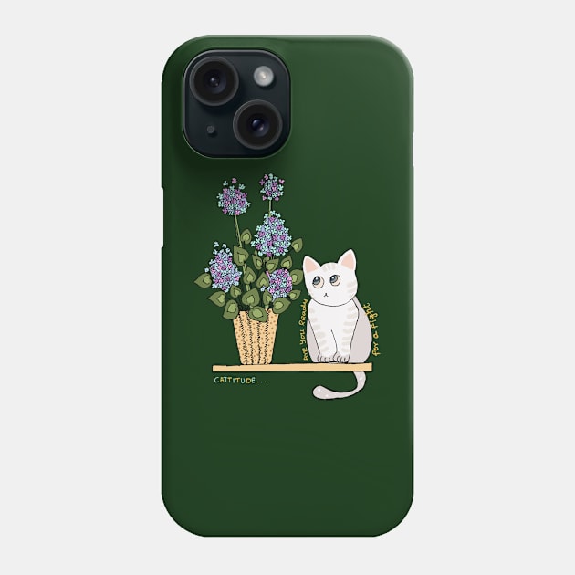 Cat vs flower pot Phone Case by HAVE SOME FUN