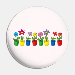 bright flowers in pots Pin