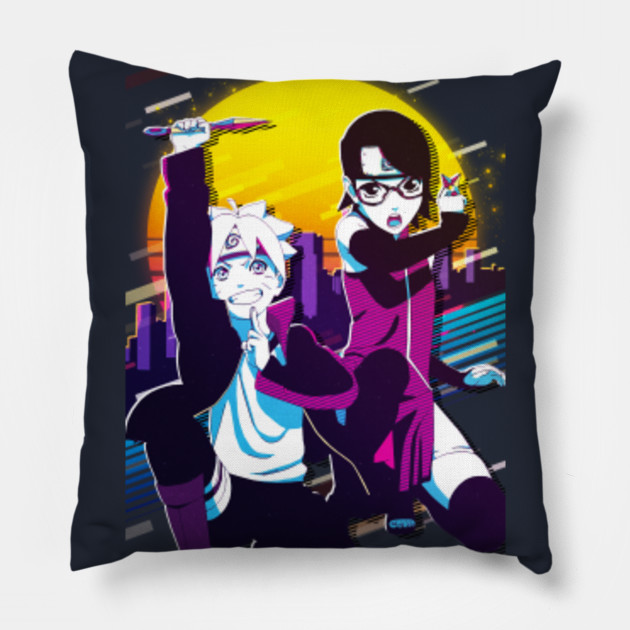 Boruto Uzumaki And Sarada Uchiha Boruto Pillow Teepublic